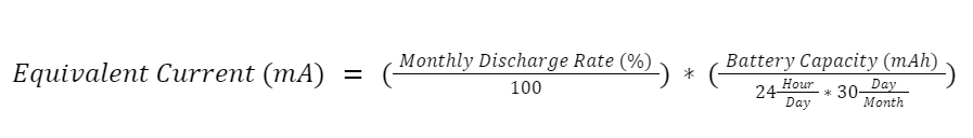 Self Discharging Rate Formula