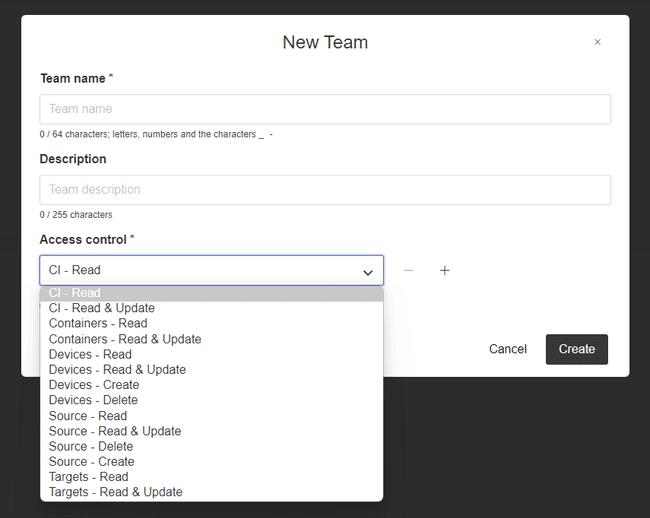 FoundriesFactory Team roles and permissions