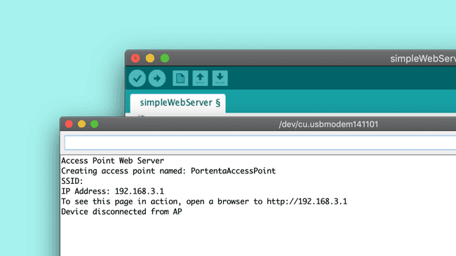 Serial monitor displaying the details of the Access point