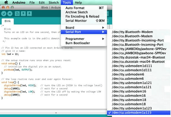 Edison osx port select