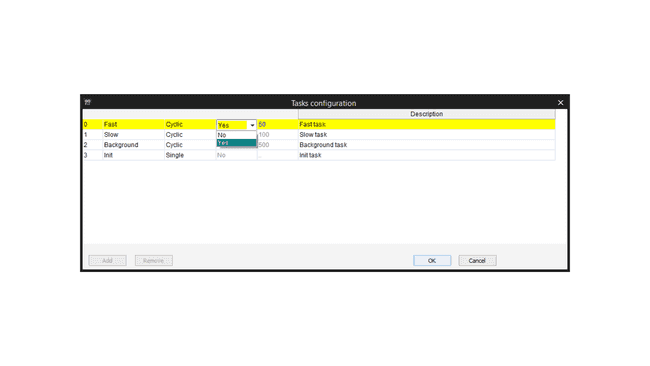 Task configuration