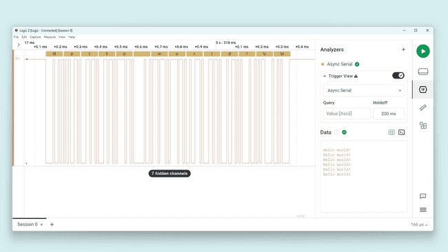 UART "Hello World!" data frame