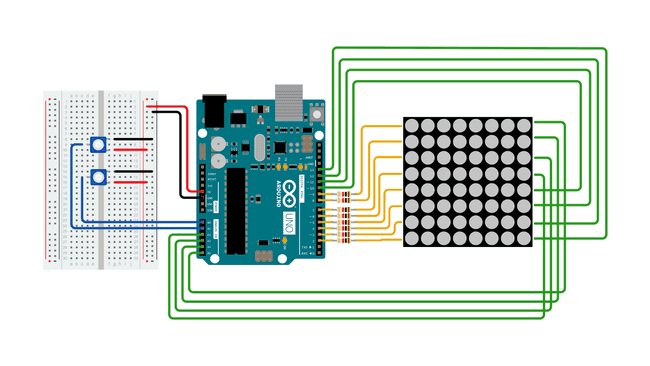 Circuit diagram of the LED matrix.