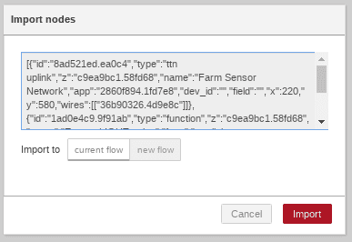 Import to current flow and press import.